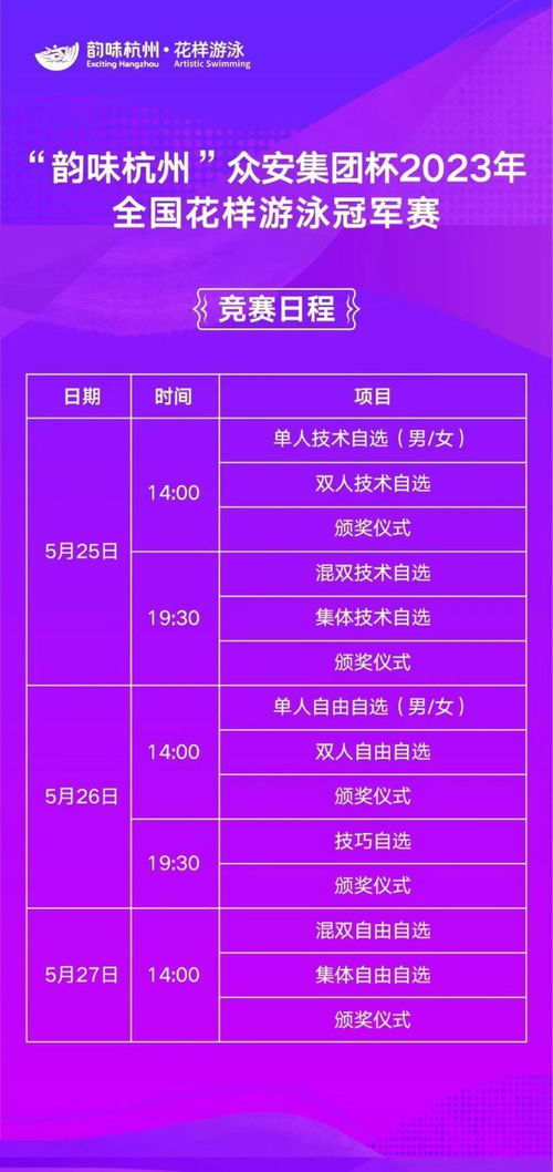 杭州首秀，巔峰對(duì)決！國(guó)內(nèi)頂尖花樣游泳賽事本周四盛大啟幕